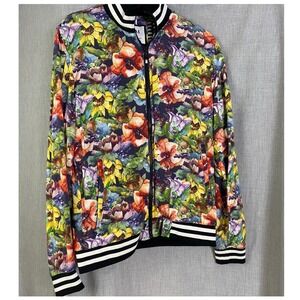 Cactus‎ Man Ricky Singh Floral Bomber Jacket Men's M Unisex Statement Zip Jacket